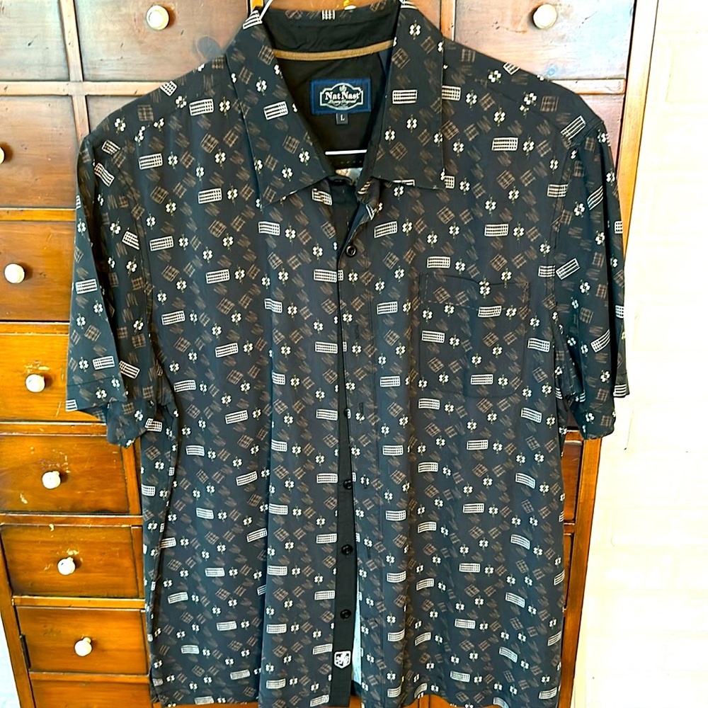 Nat Nast silk button down shirt